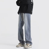 Men Jeans Summer Oversize Straight Loose Wide-Leg Pants